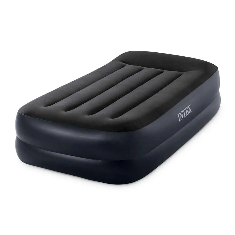 加大單人連枕露營充氣床墊連內置泵 220-240V Twin Pillow Rest Raised Airbed With Fiber-Tech Bip