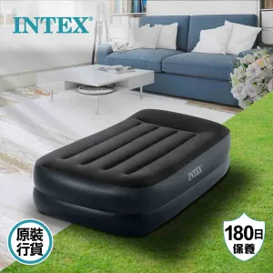 加大單人連枕露營充氣床墊連內置泵 220-240V Twin Pillow Rest Raised Airbed With Fiber-Tech Bip
