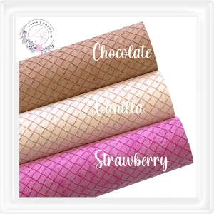 ⋅ Waffle Cone ⋅ Textured Vegan Faux Leather ⋅ Chocolate Vanilla Strawberry ⋅