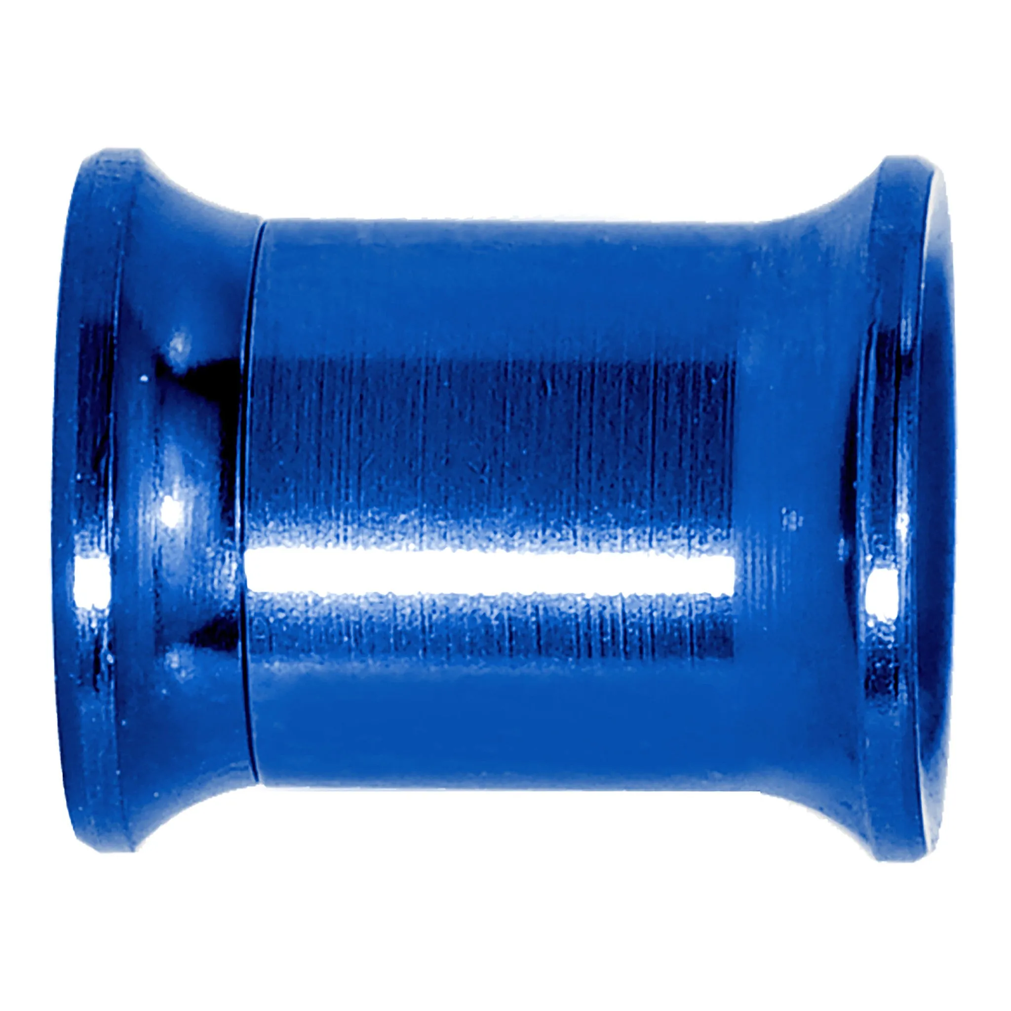 0 Gauge Royal Blue Anodized Titanium Screw Fit Tunnel