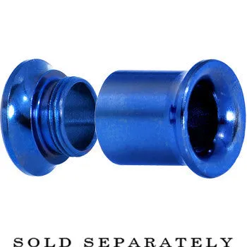 0 Gauge Royal Blue Anodized Titanium Screw Fit Tunnel