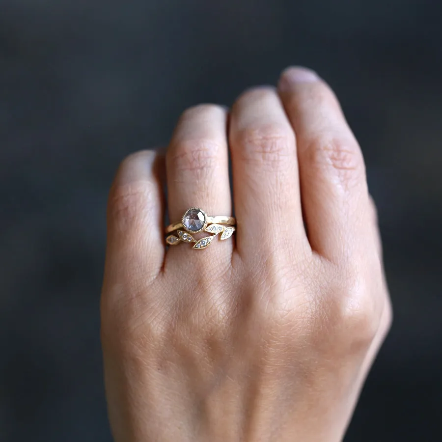 0.92ct salt & pepper diamond ring