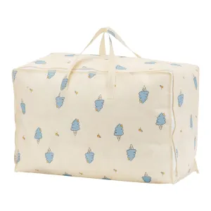 1 Pack Clothes Storage, Storage Bags, Foldable Moving Bags for Organizing, Closet Organizers, and Storage with Handles Beige