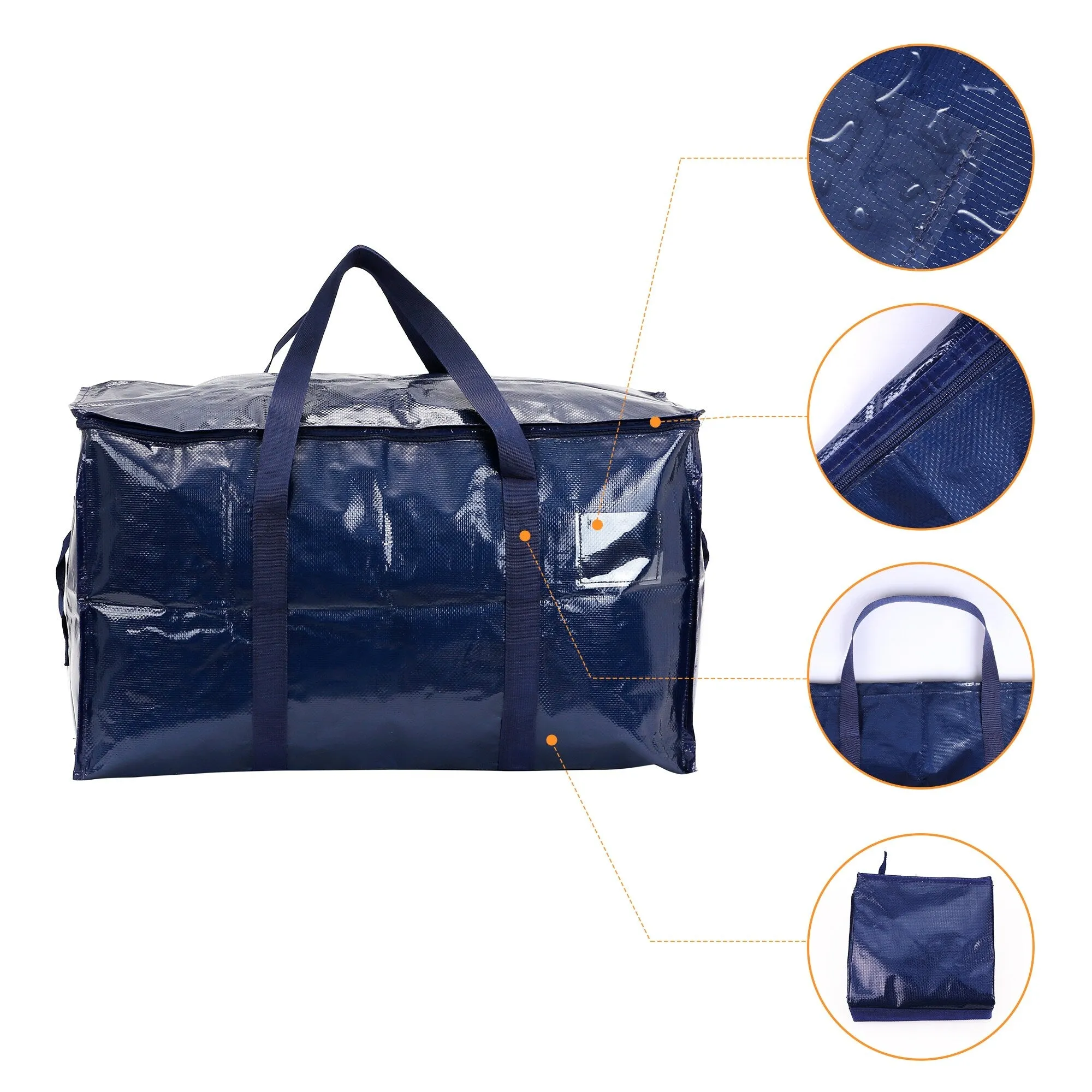 1 Pcs Clothes Storage Bags with Handles, Moving Bags for Organizing Clothing, Comforters, Closet Organizers and Storage