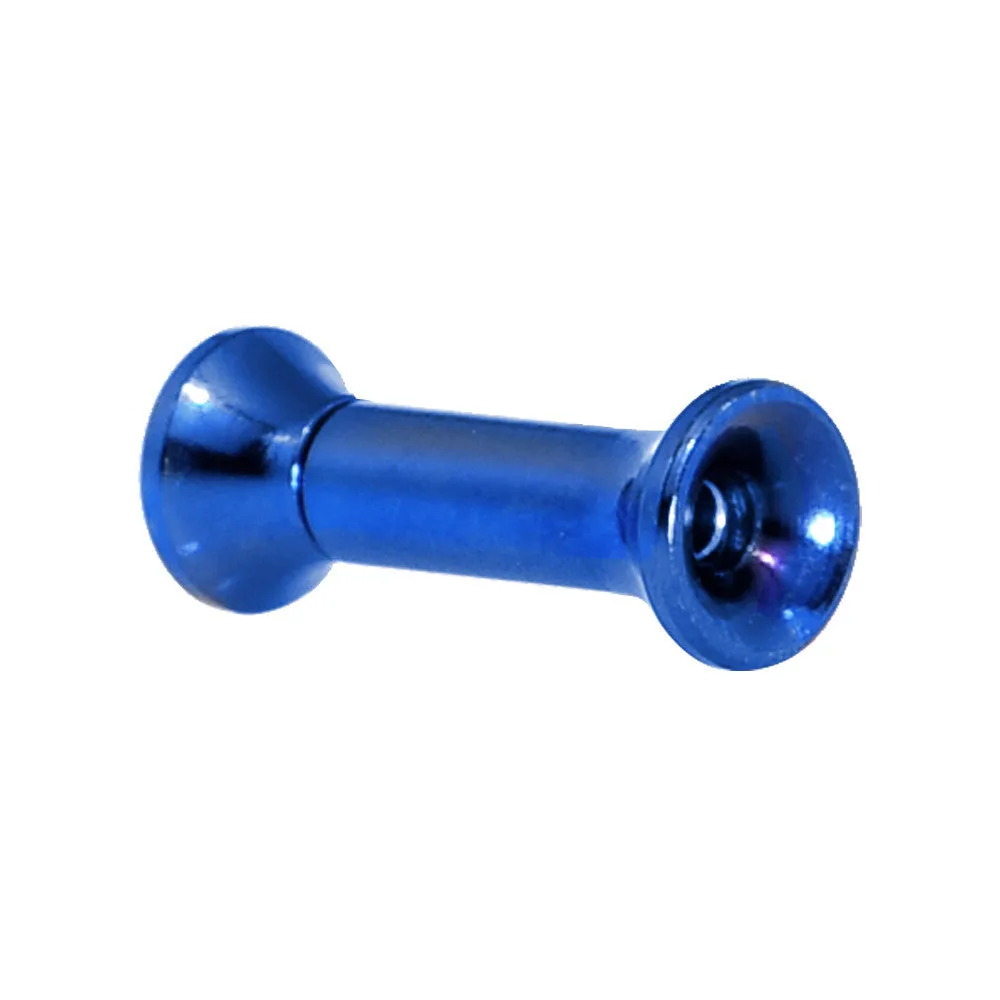 10 Gauge Royal Blue Anodized Titanium Screw Fit Tunnel