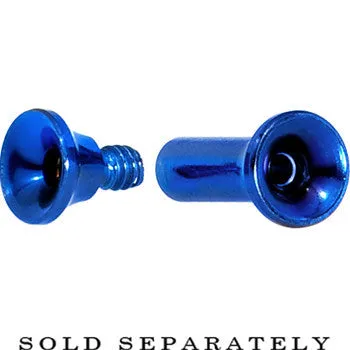 10 Gauge Royal Blue Anodized Titanium Screw Fit Tunnel