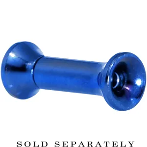 10 Gauge Royal Blue Anodized Titanium Screw Fit Tunnel