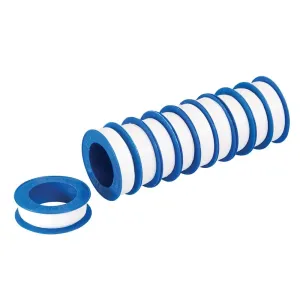 10 PACK OF 12MM X 12M WHITE PTFE THREAD SEAL TAPE 250475 - LIFETIME WARRANTY