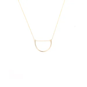 14k Fine Curved Necklace