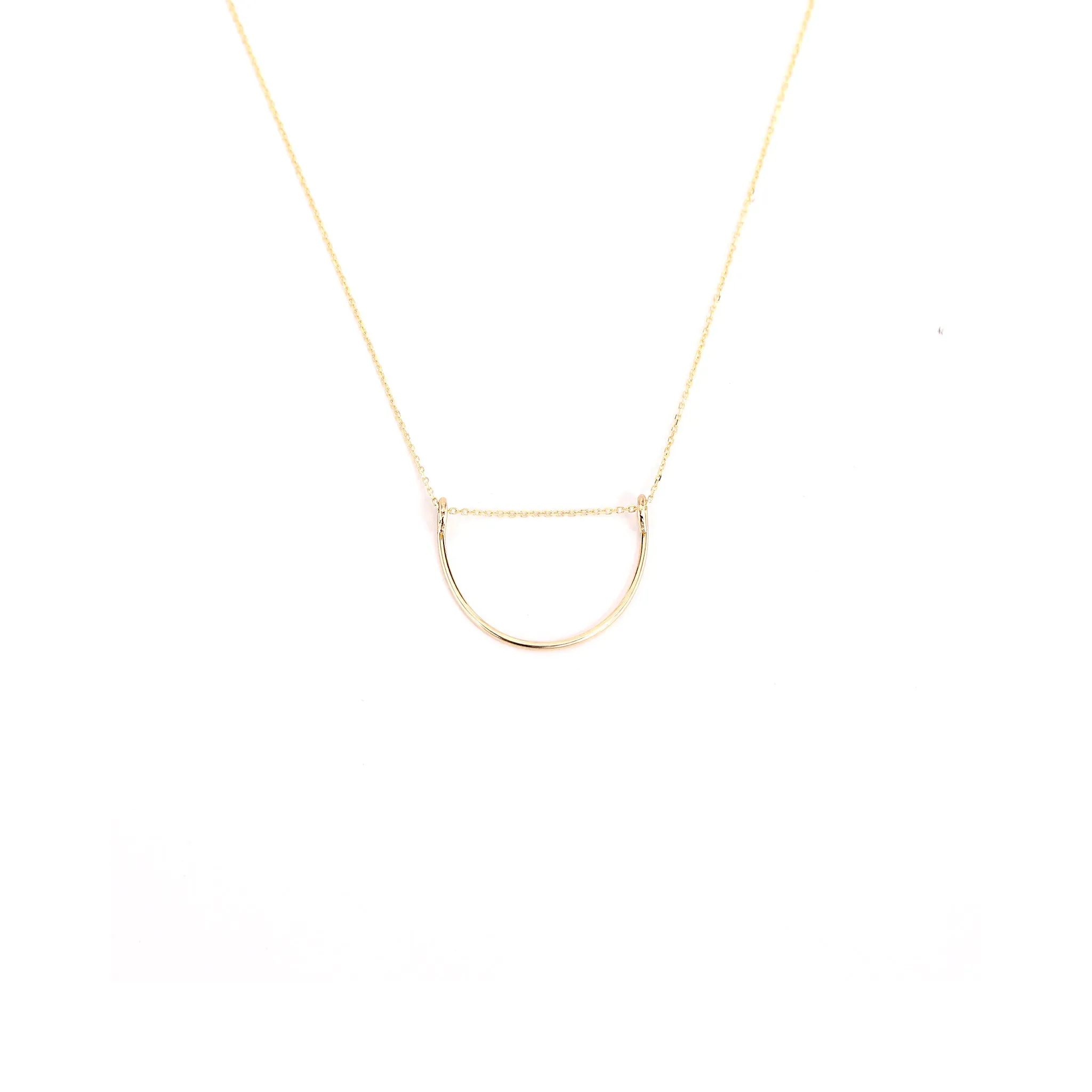 14k Fine Curved Necklace
