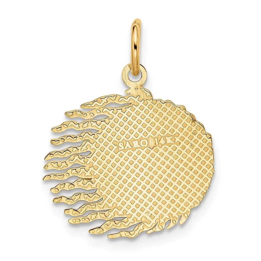 14k Flaming Sun Charm