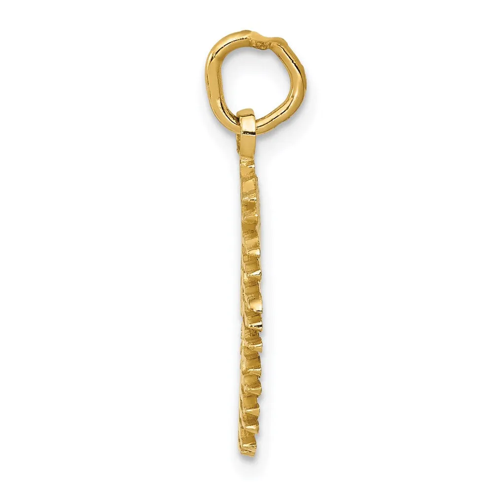 14k Flaming Sun Charm