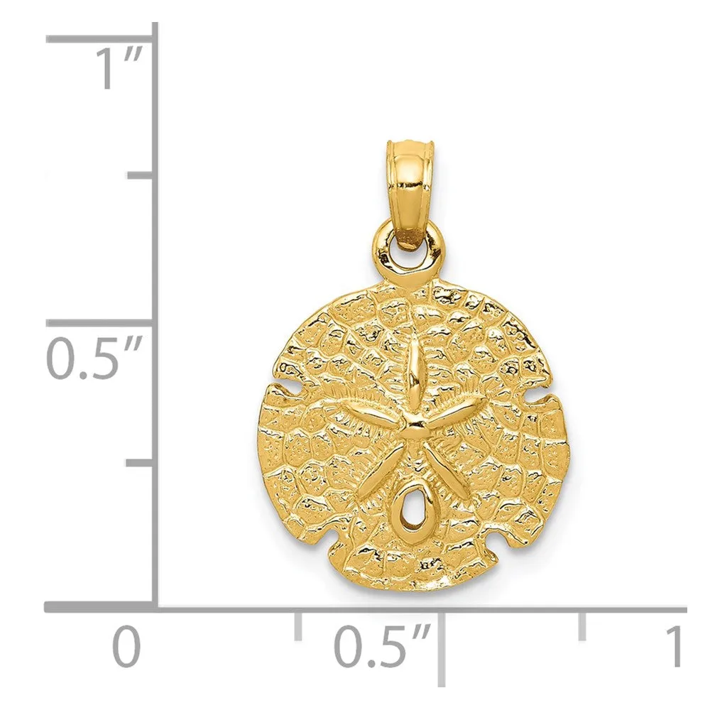 14k Sand Dollar Pendant