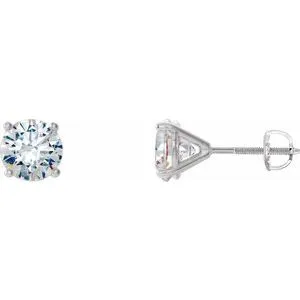 14K White 1 CTW Natural Diamond Cocktail-Style Earrings