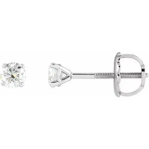 14K White 1/4 CTW Natural Diamond Cocktail-Style Earrings