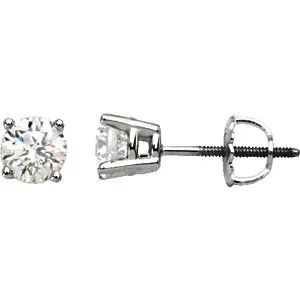 14K White 3.9 mm=1/2 CTW Diamond Earrings
