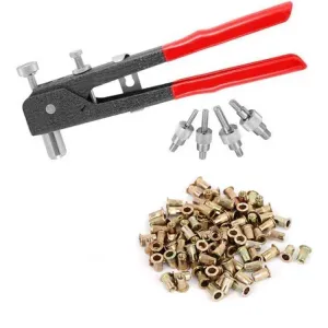 158pc Threaded Rivet Nut Insert Tool Rivnut Nutsert M4-M8 Kit