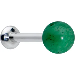 16 Gauge 5/16 Elegant Green Jade Internally Threaded Labret Tragus