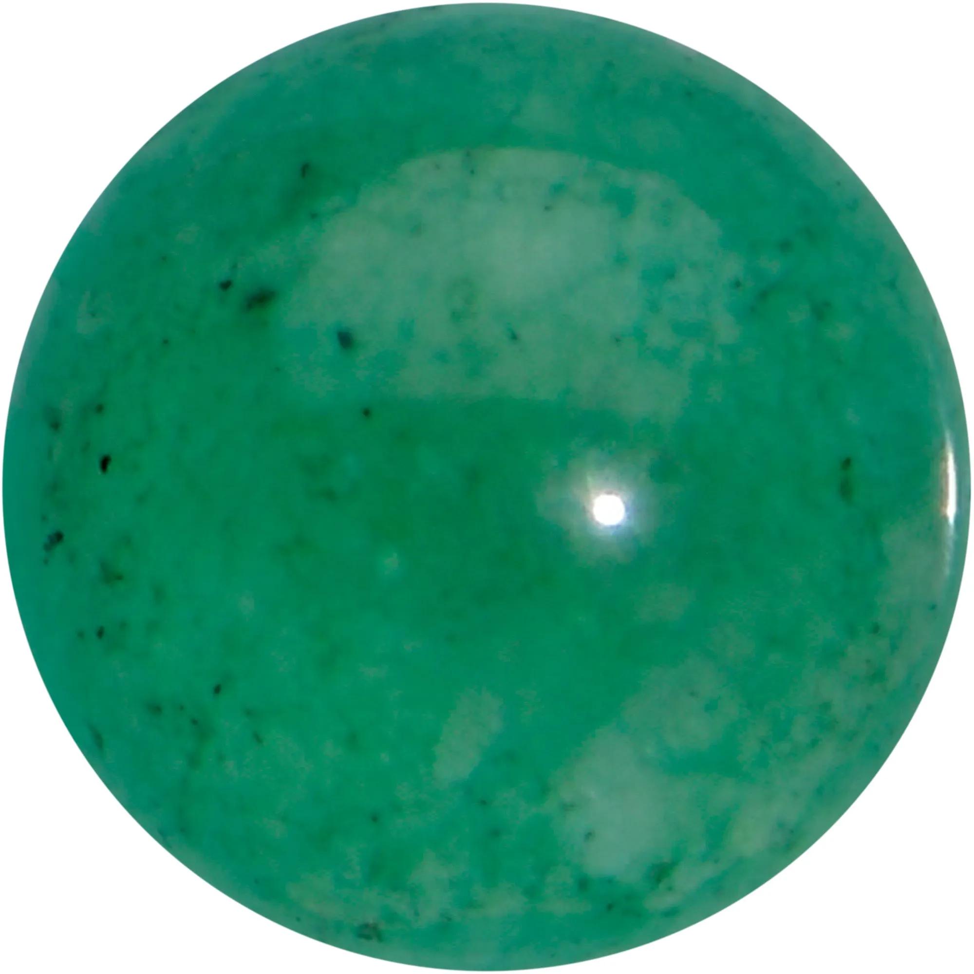 16 Gauge 5/16 Elegant Green Jade Internally Threaded Labret Tragus