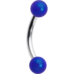 16 Gauge 5/16 Matte Blue Aurora Curved Eyebrow Ring