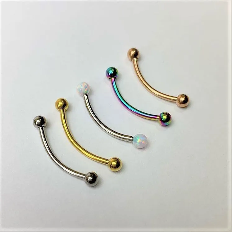 16 Gauge 9/16 Stainless Steel Curved Barbell