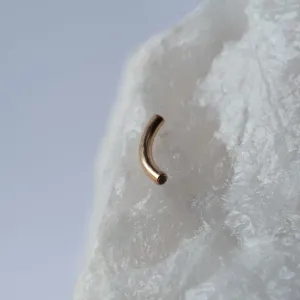 18k Gold Curved Barbell Shaft