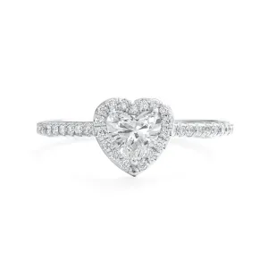18KT Gold Heart-Shaped Diamond Ring
