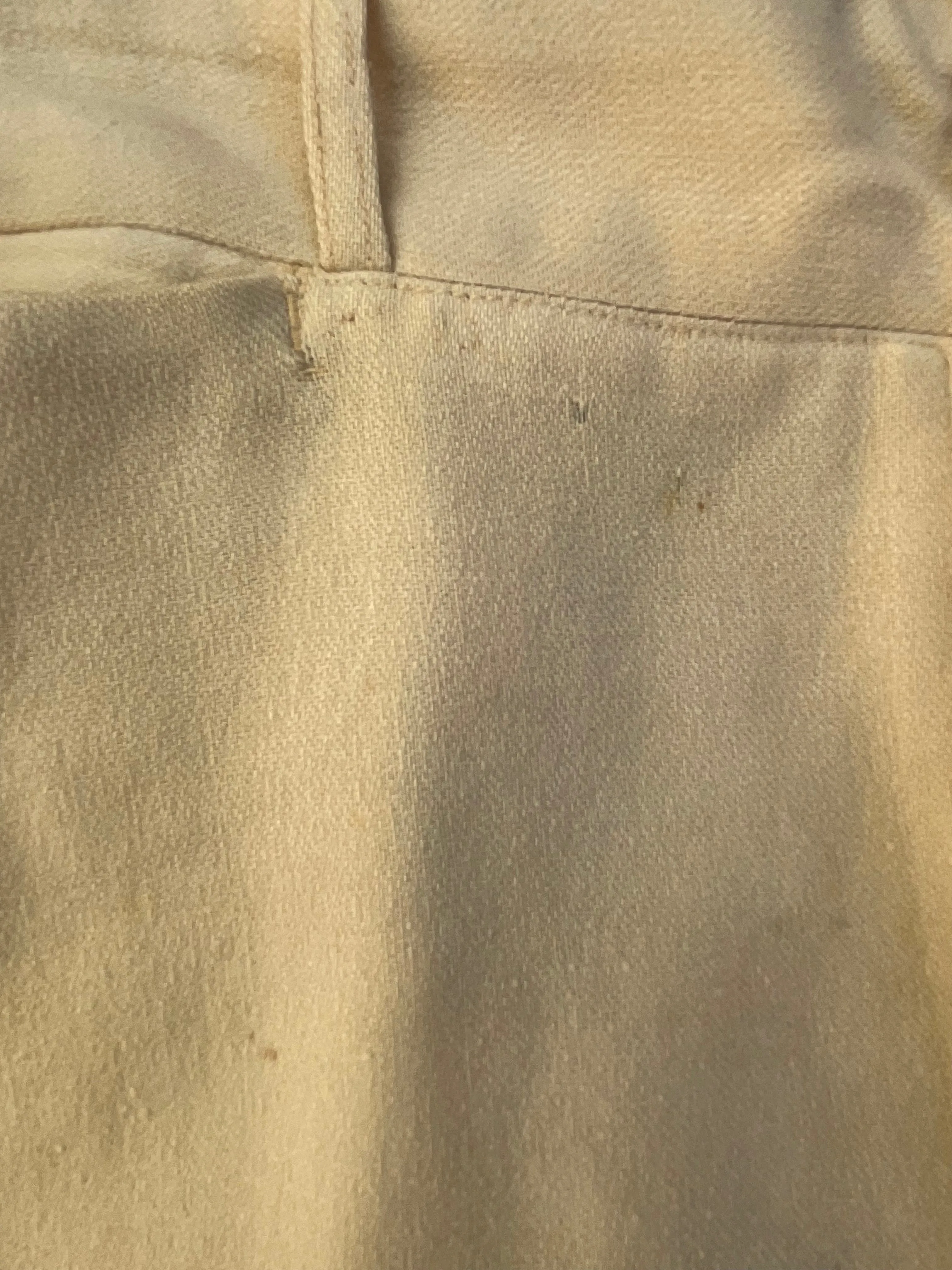 1930s Custom Made Floral Motif Chain Stitched Kick Flare Wool Pants