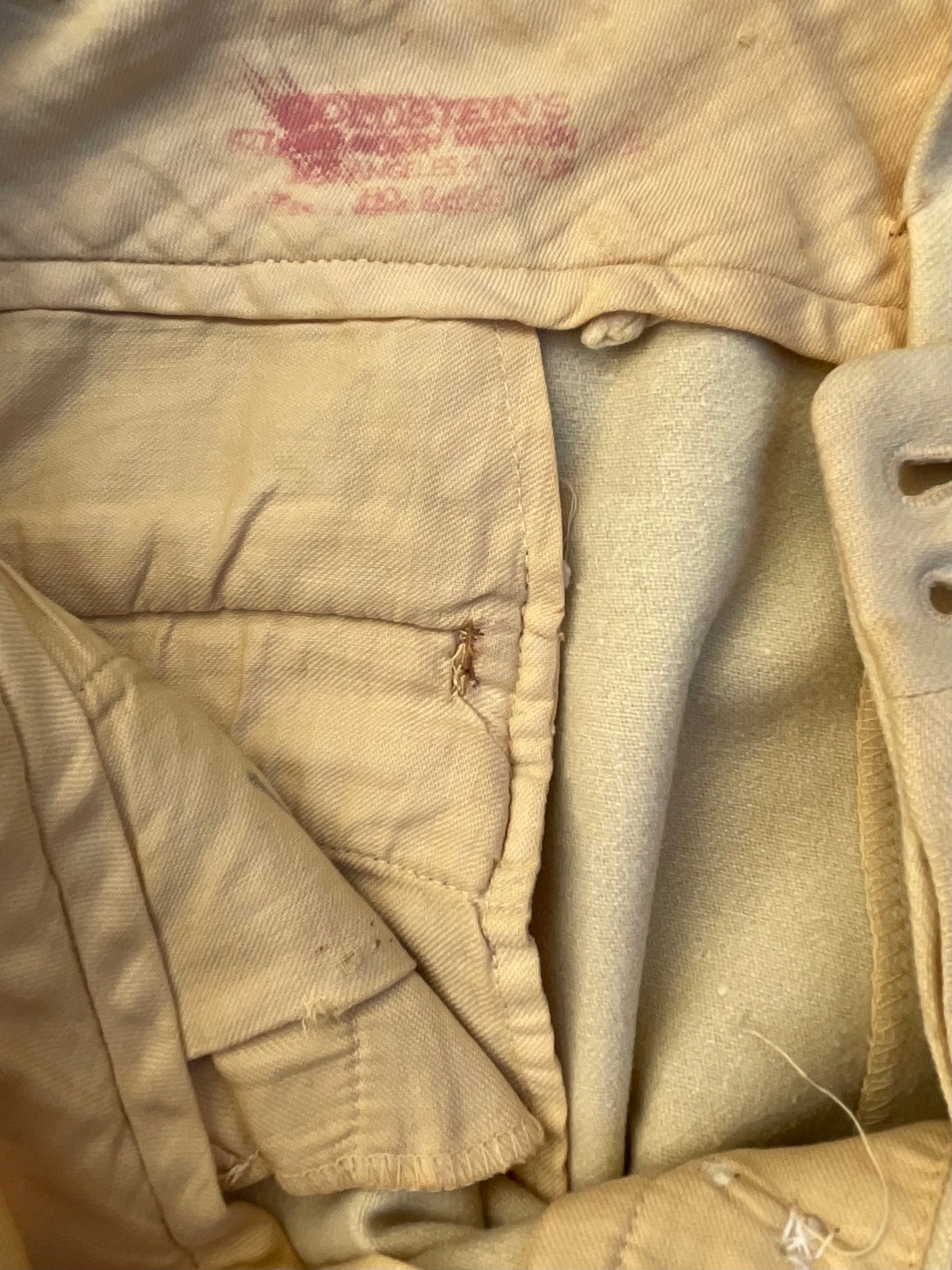 1930s Custom Made Floral Motif Chain Stitched Kick Flare Wool Pants