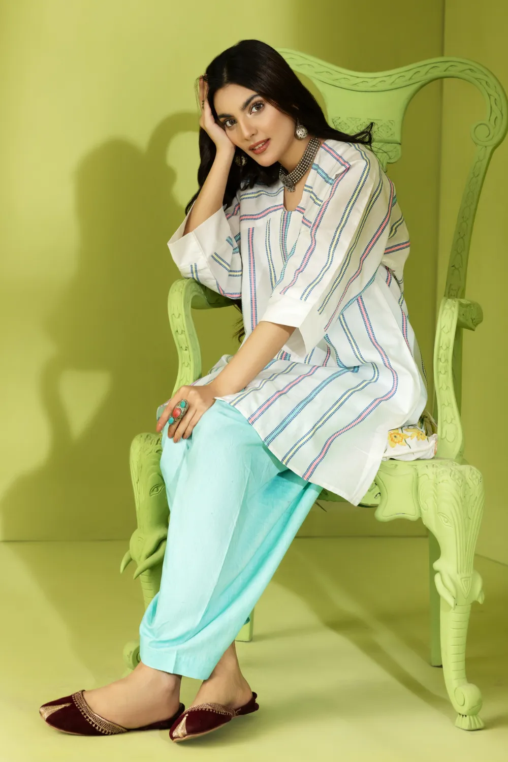 2 PC Stitched | Jacquard Shirt   Trouser
