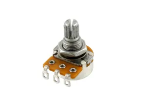 250K Mini Pot, Audio (Log) Taper, 1/4" (6.35mm) Threaded Shaft