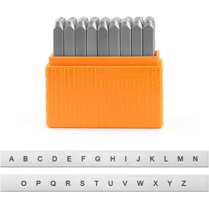 27 x Impress Art Steel Helvetica Upper Alphabets Sign Embossing Stamp Jewellery