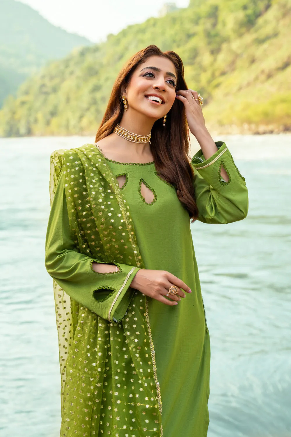 2PC Stitched | Jacquard Shirt   Dupatta