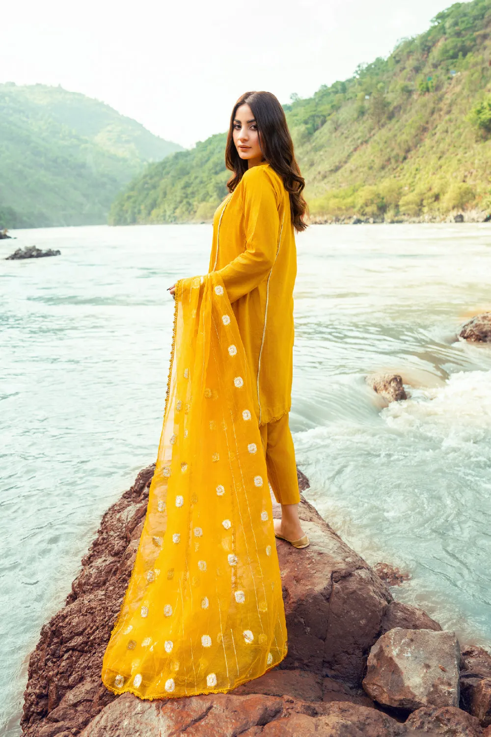 2PC Stitched | Jacquard Shirt   Dupatta