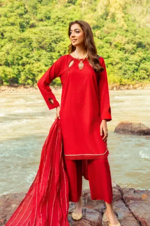 2PC Stitched | Jacquard Shirt   Dupatta