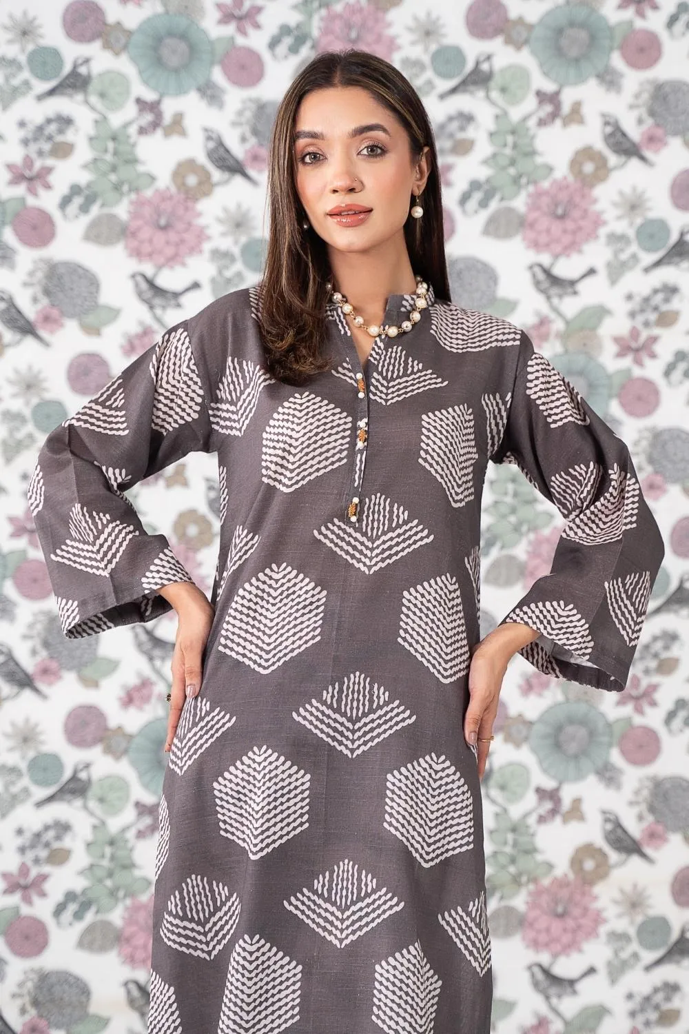 2PC Stitched |Printed Khaddar Suit