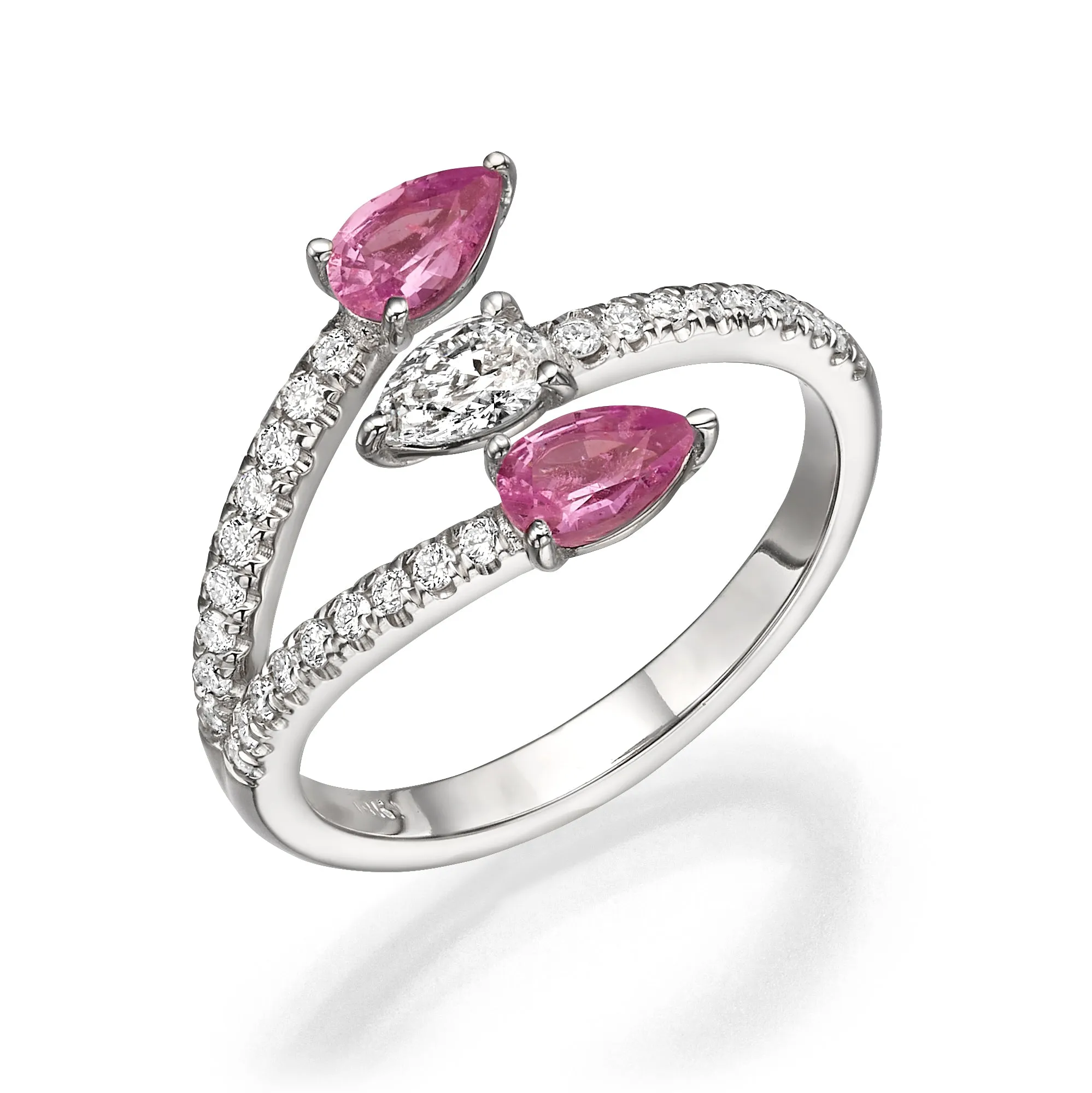 3 Pear-Shaped Sapphire Ring