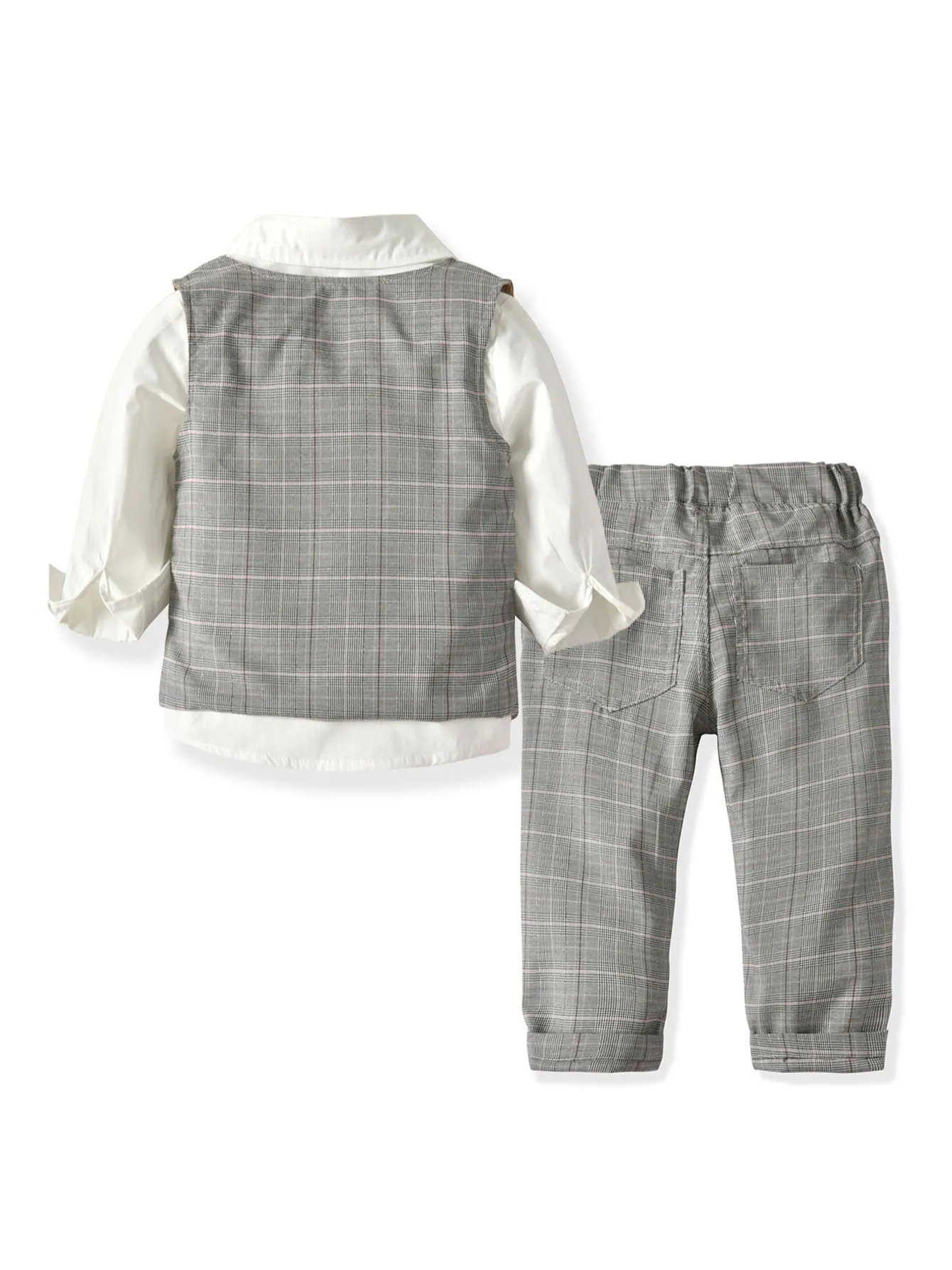 4pcs Baby Boys Gentleman Bowtie Outfit