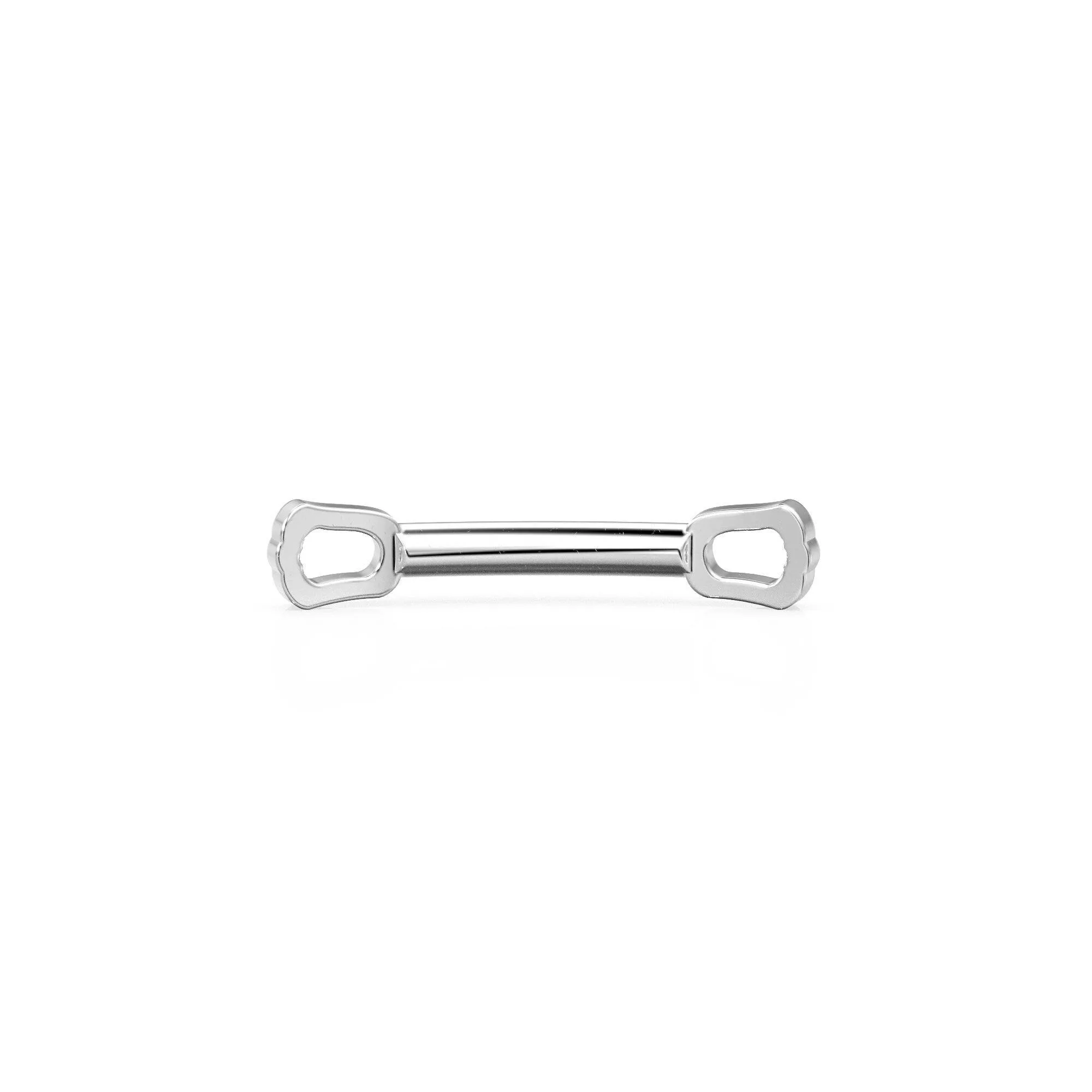 5pc Curved Bar 18k Solid Gold Spacer Connector 9x1.75mm 20 Gauge Closed Jump Rings Finding / Use in necklace bracelet / Chain making finding