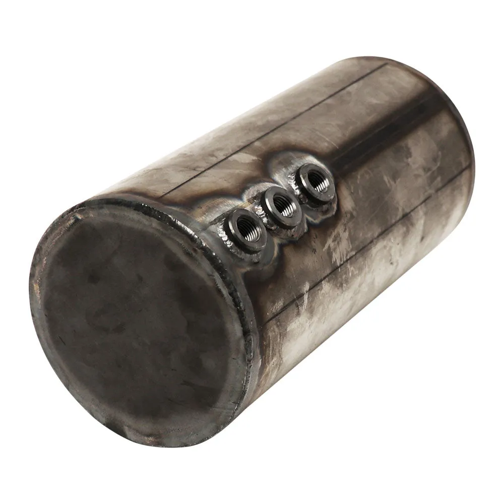 5" Round Universal Chopper Oil Tank - Side Fill With Threaded cap