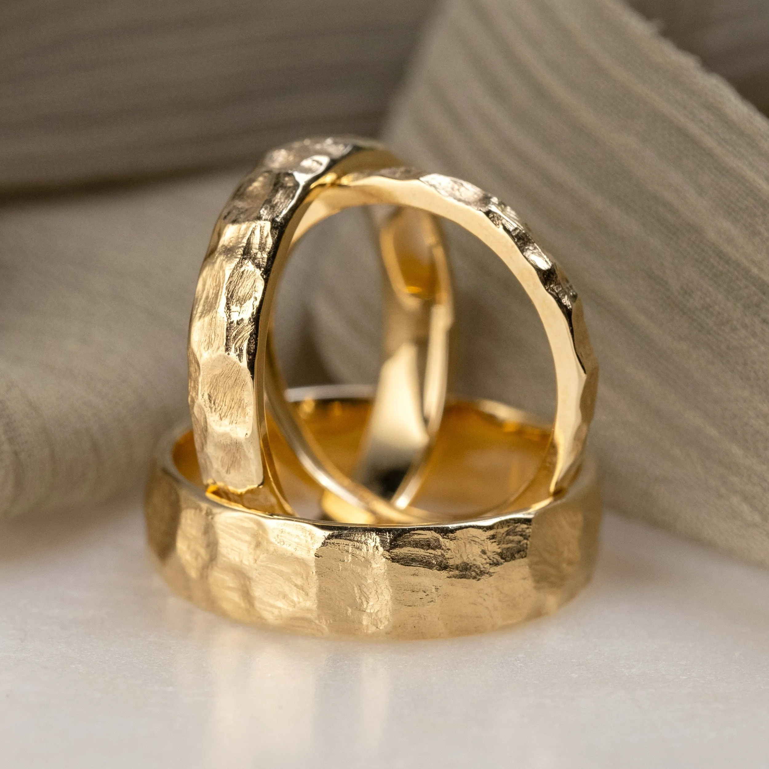 6mm Hammered Wedding Band