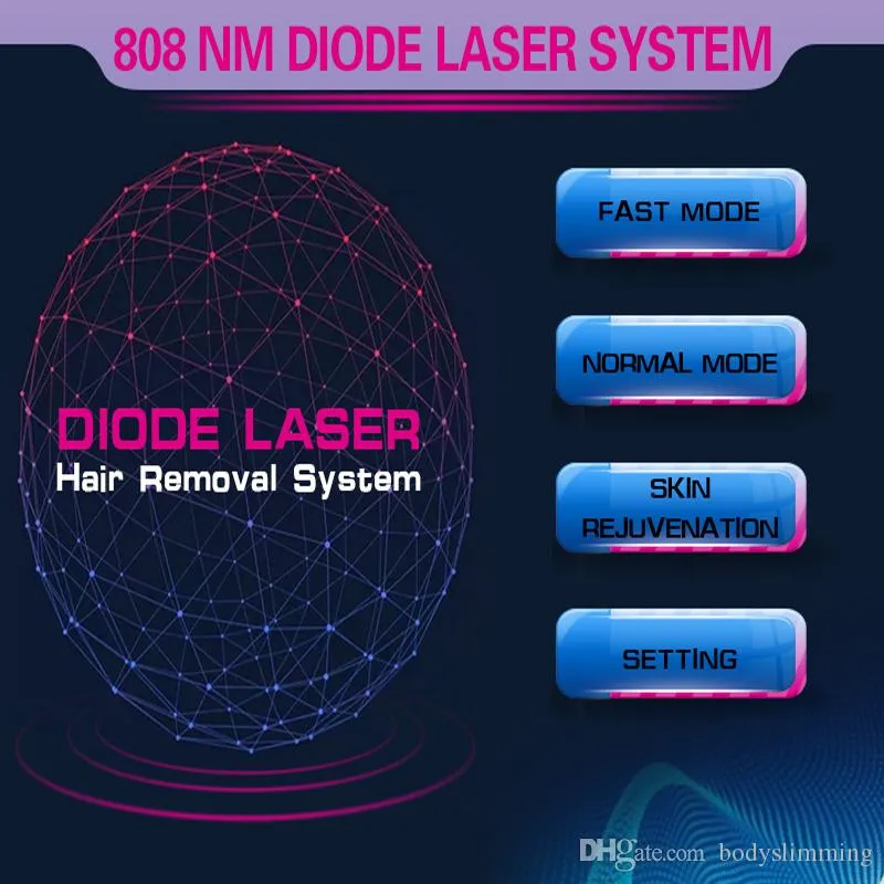 808nm diode laser hair removal machine high power permanent no pain comfortable for all skin colors