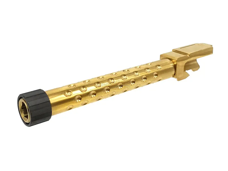 Ace One Arms G34 Stainless Steel Threaded Outer Barrel For TM G34 (Bubble, Gold)
