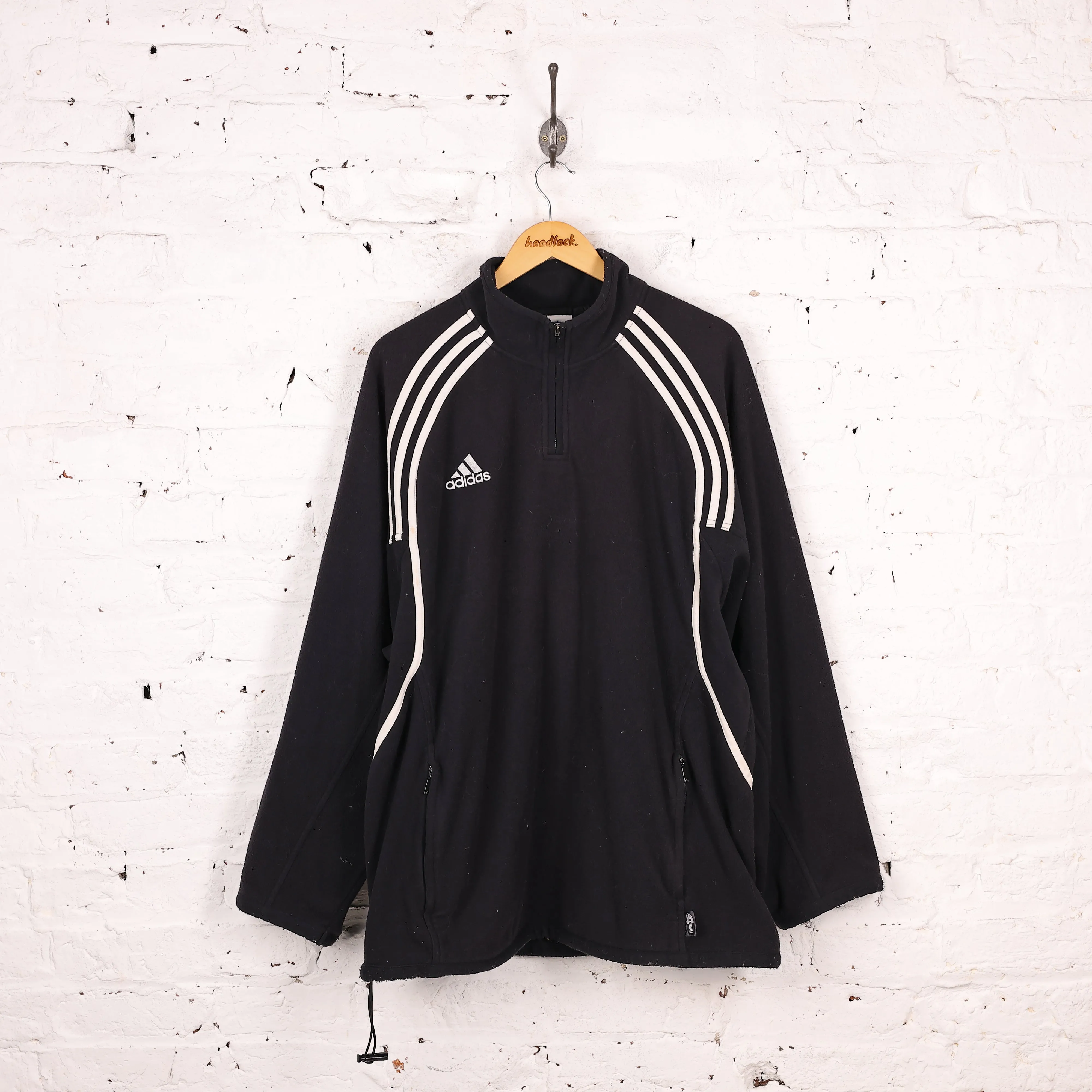 Adidas 90's 1/4 Zip Fleece - Black - XL