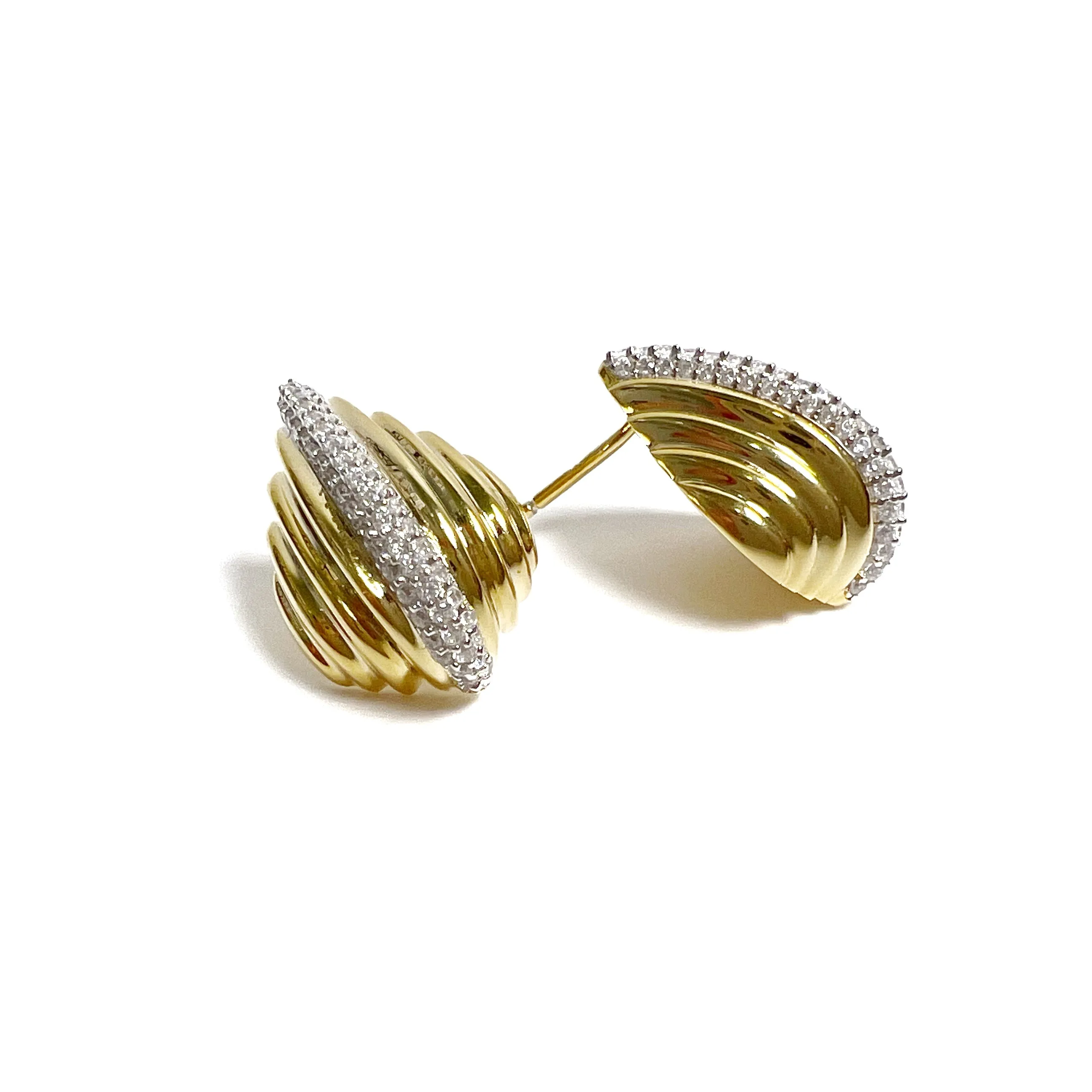 Almond Textured Earrings