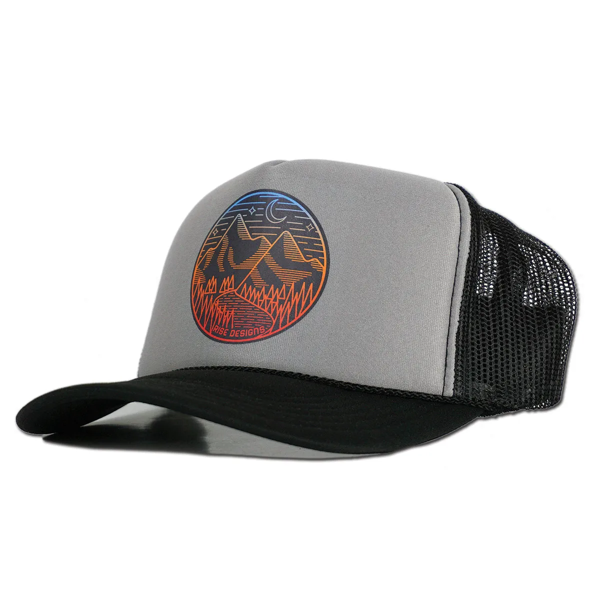 Alpenglow Trucker Hat - Grey/Black