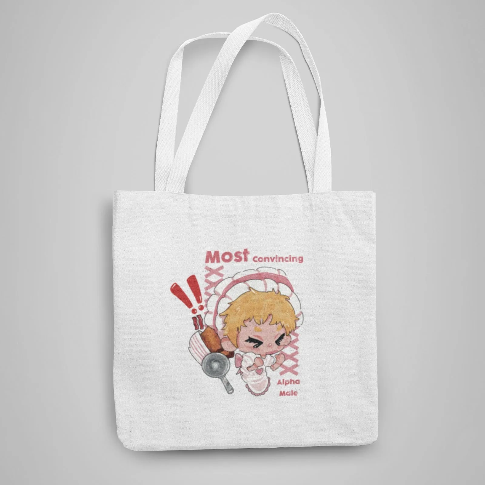 Alpha Male Tote Bag With Zipper by @kafkaesqian