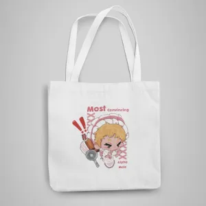 Alpha Male Tote Bag With Zipper by @kafkaesqian