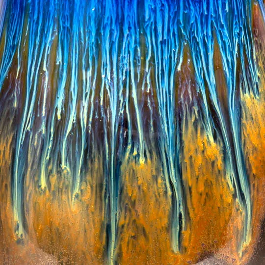 Amber Blue Curved Mug