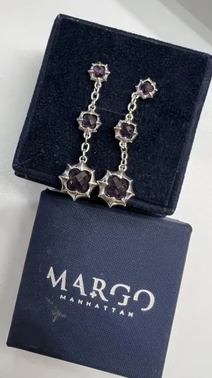 Amethyst Silver Earrings